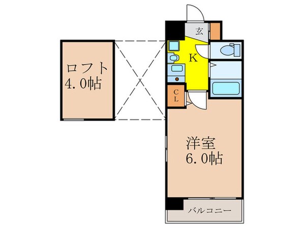 ｴｽﾃﾑｺ-ﾄ新大阪Ⅴｿﾚｯｸｽ(１００１)の物件間取画像